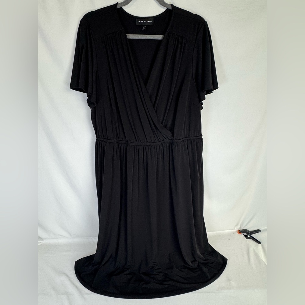Lane Bryant Suplice Short Sleeve Dress - Black - 18/20